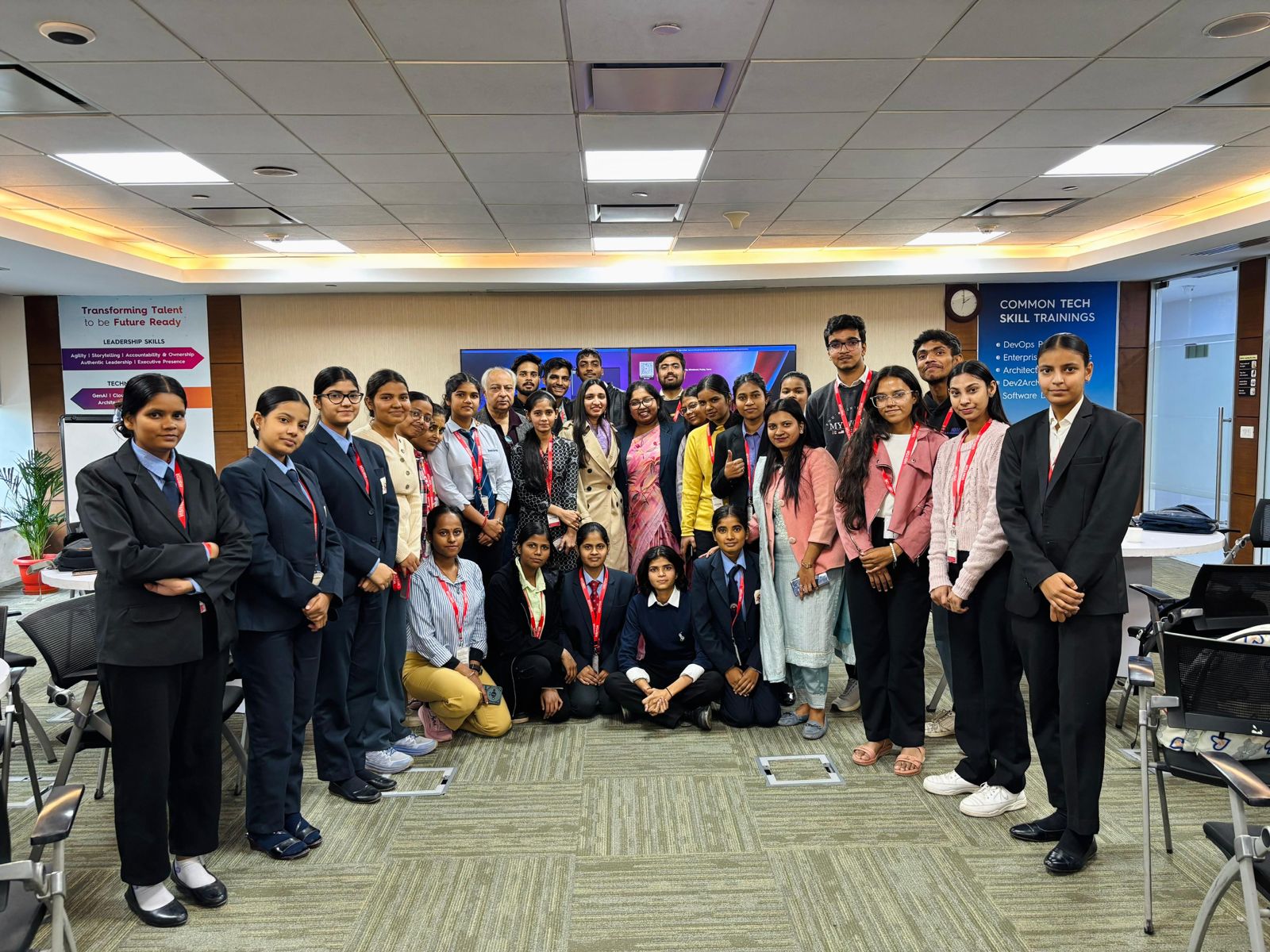 Students attending a skill-building classroom session