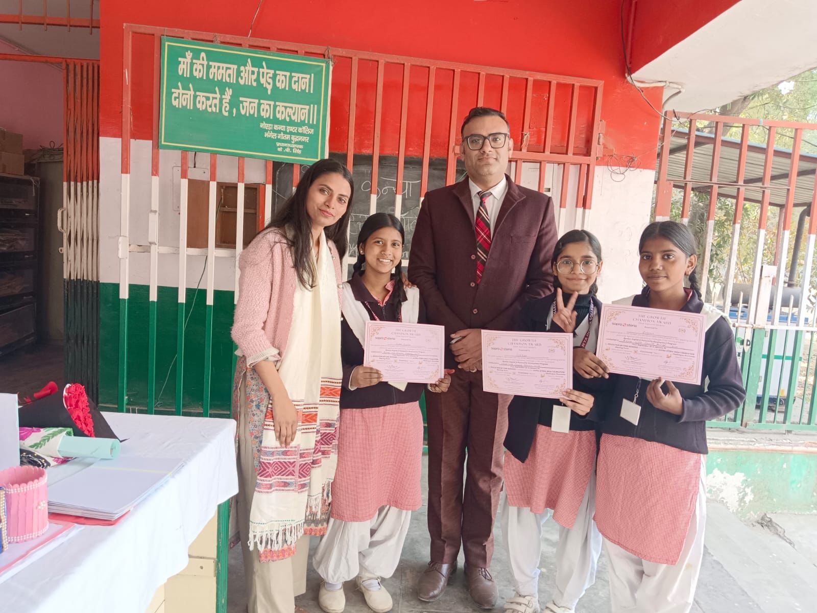 Students and school community celebrating progress